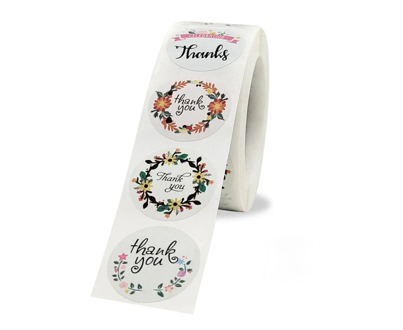 (JUMBO ROLL) Thank you labels for your small business (500 Labels) 1in