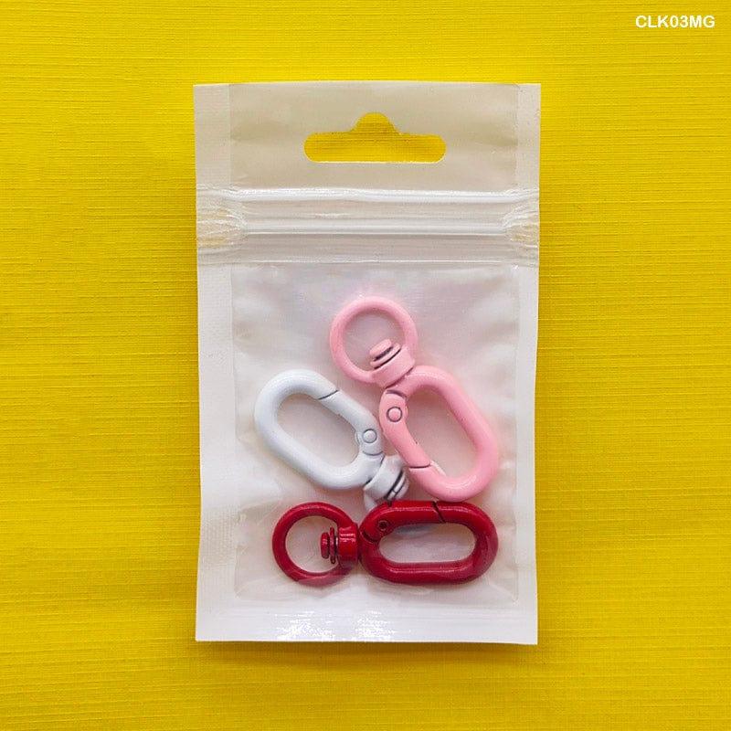 Clk03Mg 3Pc Capsule Key Chain Hook Multi 37*15