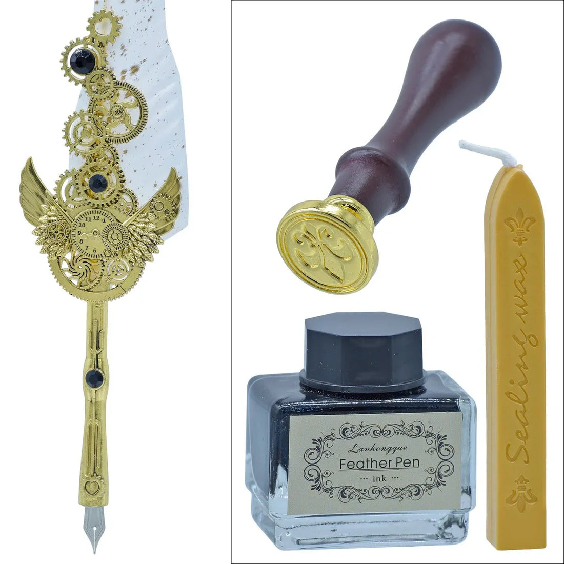 Premium Feather Fountain Pen Gift Box l  Set Of 5 pics