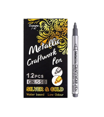 Metallic Marker Pen Silver Gn-550Sr | INKARTO