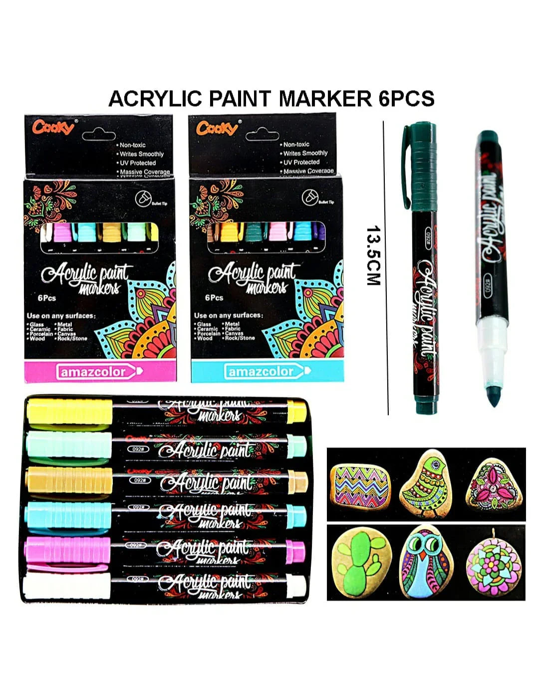Acrylic Pen Marker 6Pcs Cm092C N298021 – Inkarto