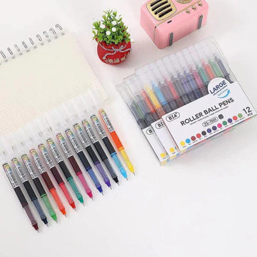 Artist Fluid Gel pen with fine Japanese tips l Doodling, Mandala Pens, Scrapbooking l pack of 12 colors
