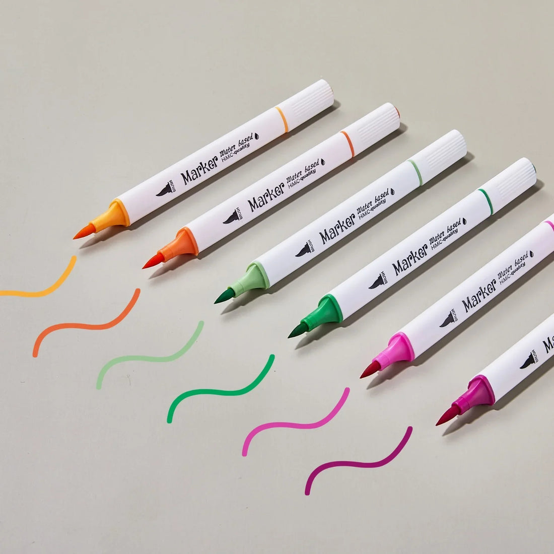 Water Based Marker Brush Pen | Calligraphy Brush Pens (Pack of 24, Multicolor)