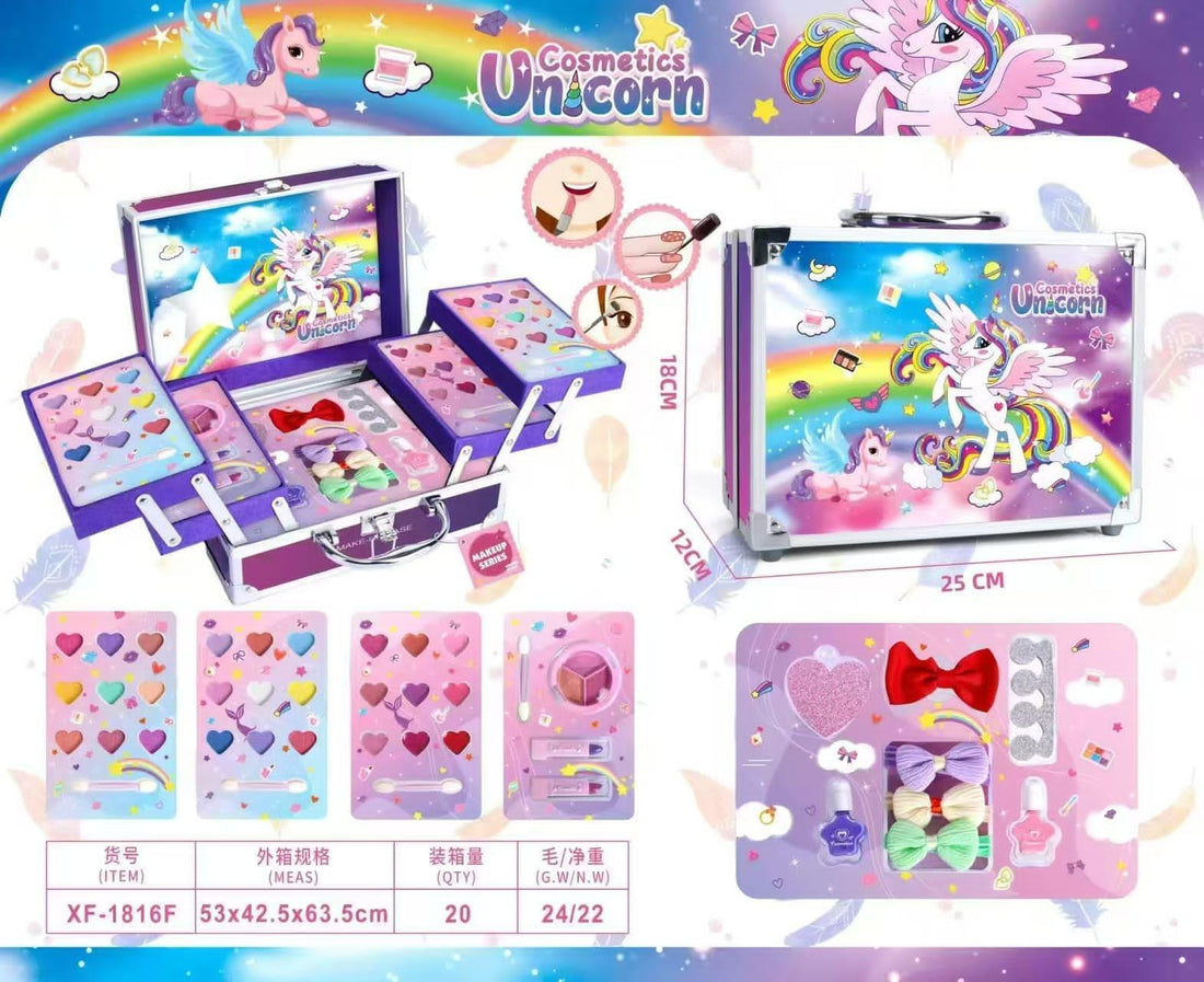 Kids Makeup & Beauty Play Set – My Melody, Kuromi & Unicorn Cosmetic Kit