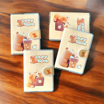(BUY 1 GET 1 FREE) Cute Capybara ruled velcro Journal Diary  A7 (10.5X7.5Cm)