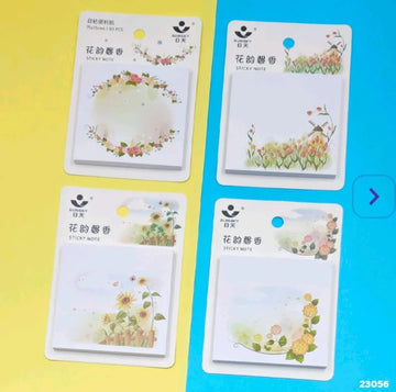 (Buy 1 Get 1 Free) Cute Floral sticky notes l pack of 1 contains 50 sheets l 3x3