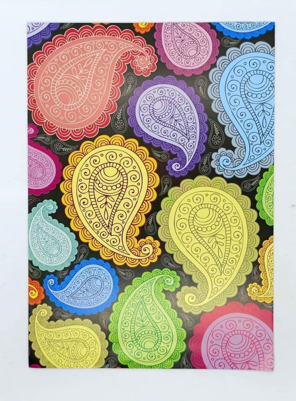 A4 Multi Design Craft Paper 140 GSM (pack of 9) Inkarto