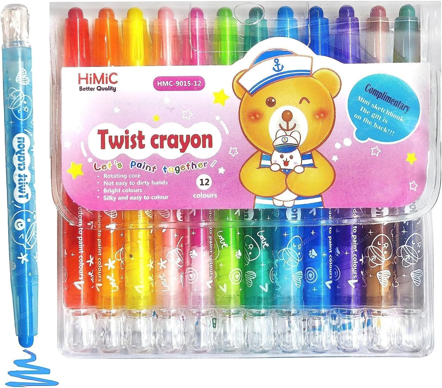 Toyshine 36 Pcs Colors Twist Crayon Colors Set for Kids, Coloring Kit
