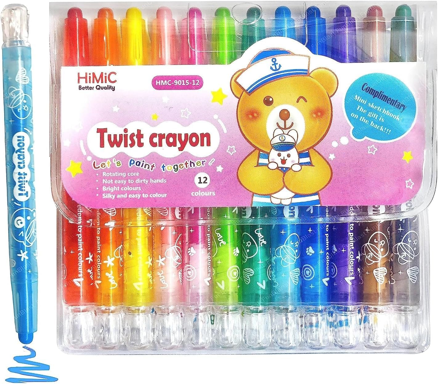 42 Pcs Coloring Kit Set With Crayons, Watercolors and Sketch Pens For Kids  - Assorted Color