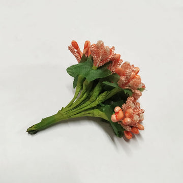 Artificial pollen flower  (Contain 1 Unit2 flowers)-PEACH