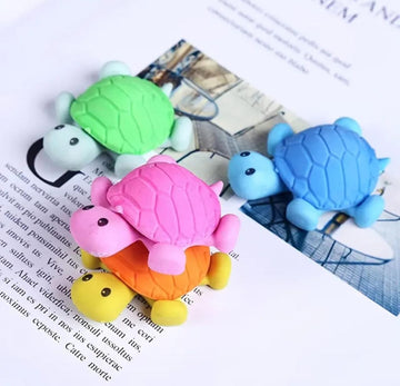 Cute Turtle shaped Eraser -perfect for stationery or gifting-can be dismantled (Contain 1 Unit)