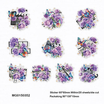 Floral Reel Sticker for Journals | Small Flower sticker | Vintage Design