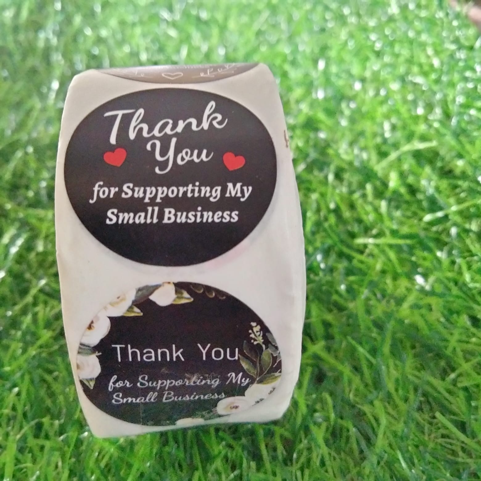 JUMBO ROLL) Thank you labels for your small business (500 Labels) 1in