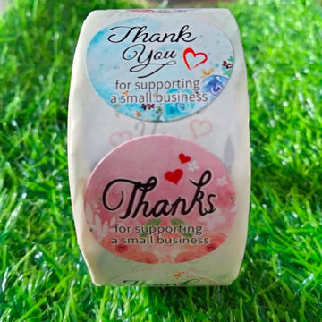 (JUMBO ROLL) Thank you labels for your small business (500 Labels) 1inch