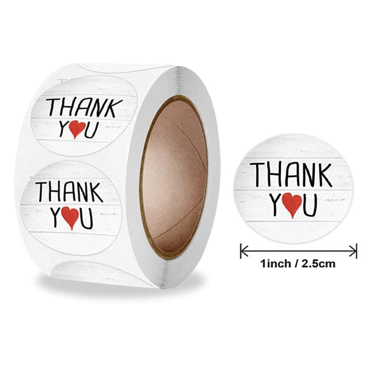 craftdev Mumbai branch Thankyou Stickers (JUMBO ROLL) Thank you labels for your small business (500 Labels) 1inch