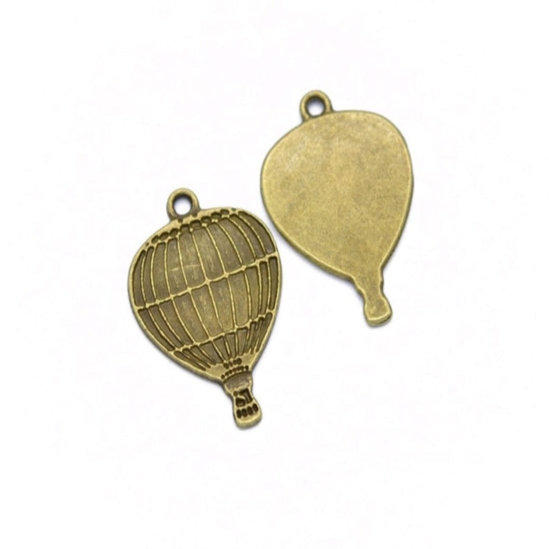 Craftdev Resin Art & Supplies Air Balloon Pendant Copper for Jewelry & Resin Necklace - 24x17 mm (Pack of 1 pc