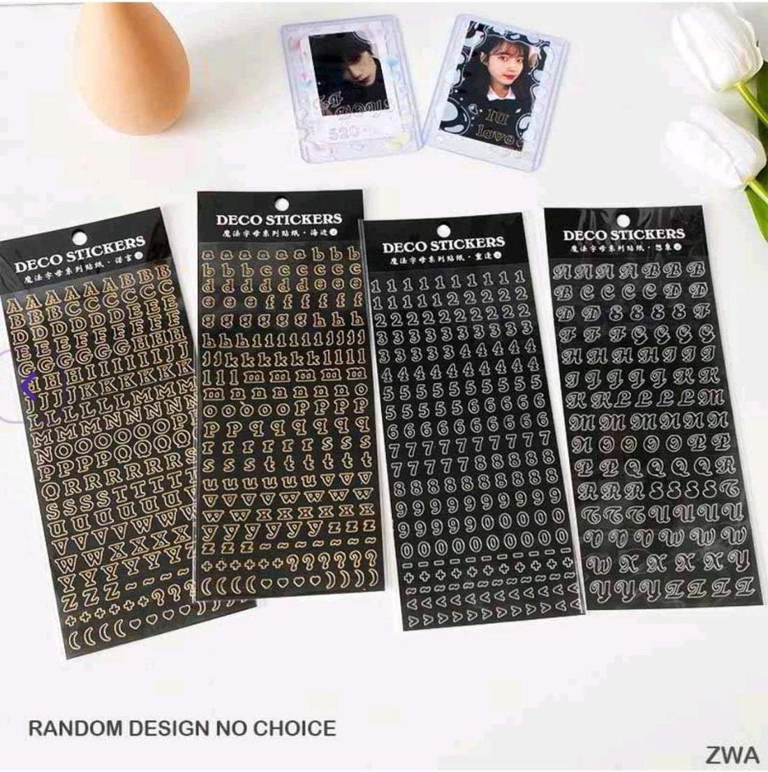 Craftdev Resin Art & Supplies Golden Alphabet Stickers for resin and hobby crafts- Assorted designs