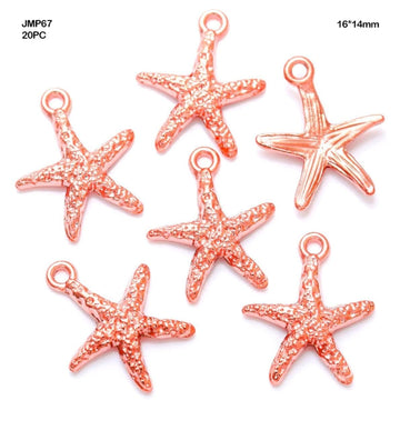 Rose gold star Pendant for Jewelry & Resin Necklace- (Pack of 2 pcs)