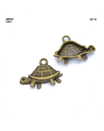 Craftdev Resin Art & Supplies Tortoise Pendant Copper for Jewelry & Resin Necklace - 28x19mm (Pack of 1 pc)