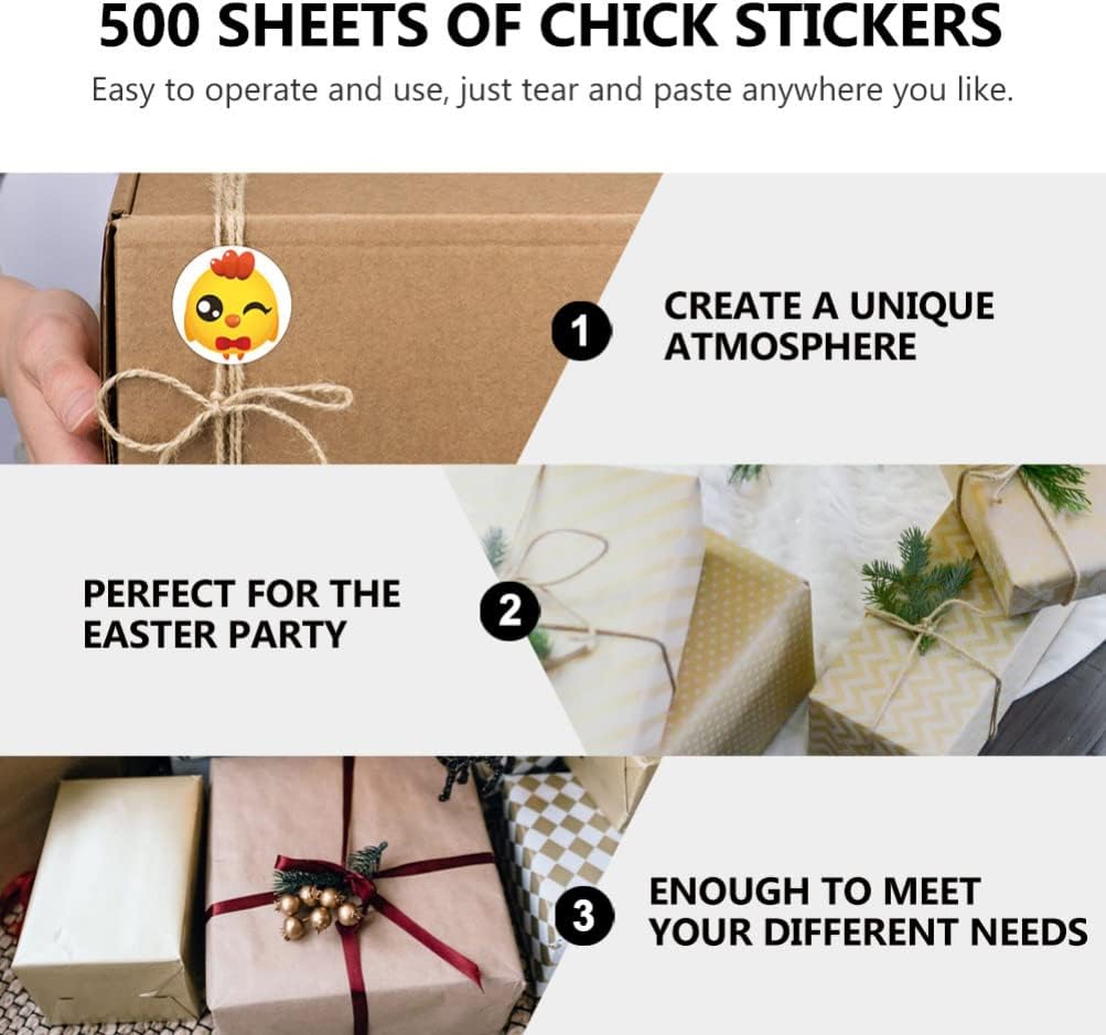 Craftdev Thankyou Stickers 500pcs/Roll Cartoon Animal Chick Emoji Classroom Stickers