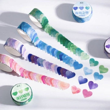 Heart-Shaped Dotted Masking Tape - Add Love and Creativity to Your Grid Journal