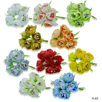 Art Cloth Flower (9-83) 60Pcs 9-83