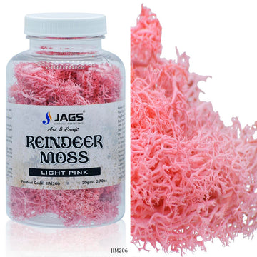 jags-mumbai Artificial Grass Jags Reindeer Moss 20 Grms Light Pink