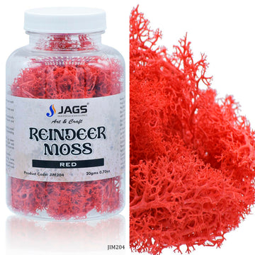 jags-mumbai Artificial Grass Jags Reindeer Moss 20 Grms Red
