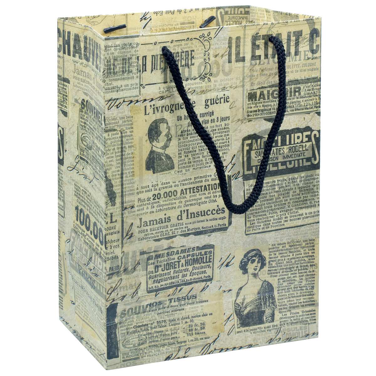 jags-mumbai Bag Jags Paper Bag Small Vintage Newspaper A5 JPBS04
