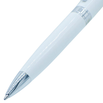 Ball Pen White Silver Clip