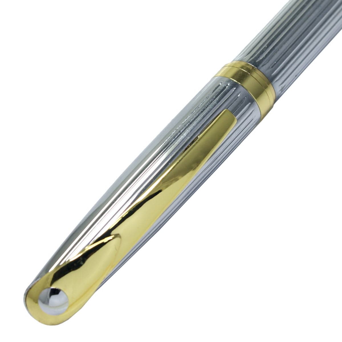 jags-mumbai Ball Pens Silver and Gold Ballpoint Pen with Golden Clip