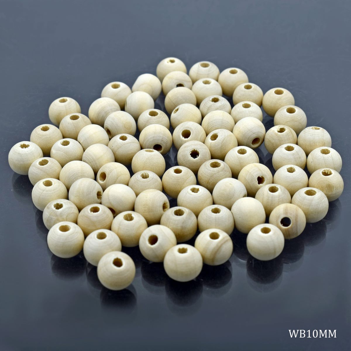 jags-mumbai Beads Jags Wooden Beads 10mm 20GM WB10MM