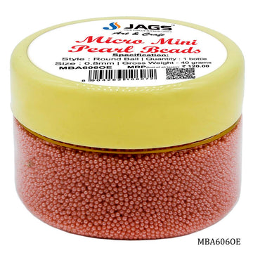 Micro Mini Pearl Beads 45gm Net Orange