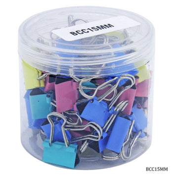 jags-mumbai Binder Clips & Pins Vibrant Assorted Colors Binder Clips - 15mm (60pcs Box)