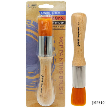 Jags Mop Painting Brush Synthetic Hair No10 - Professional Brush for Grand and Expressive Artworks