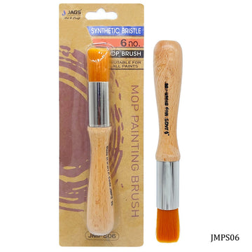 Jags Mop Painting Brush Synthetic Hair No6 - Premium Brush for Expressive Artistry