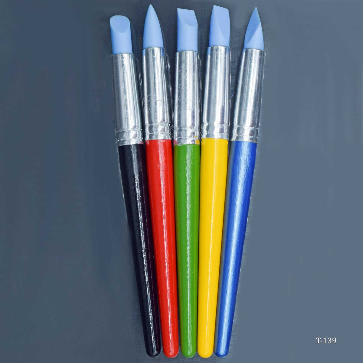 jags-mumbai Brush Painting Brush Silicone 5pcs Set Colour Big T-139