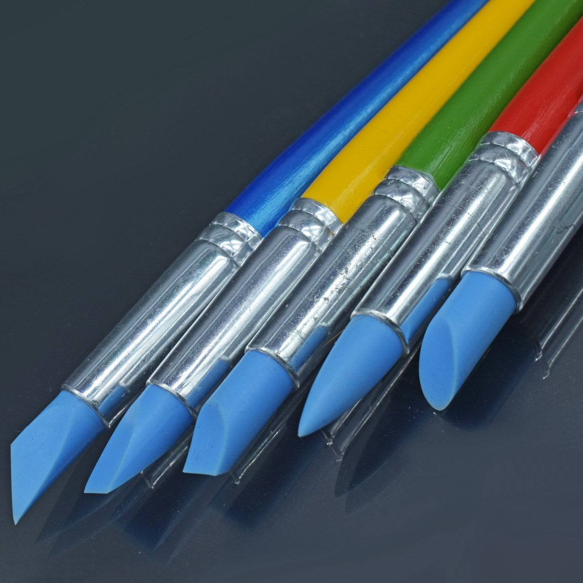jags-mumbai Brush Painting Brush Silicone 5pcs Set Colour Big T-139