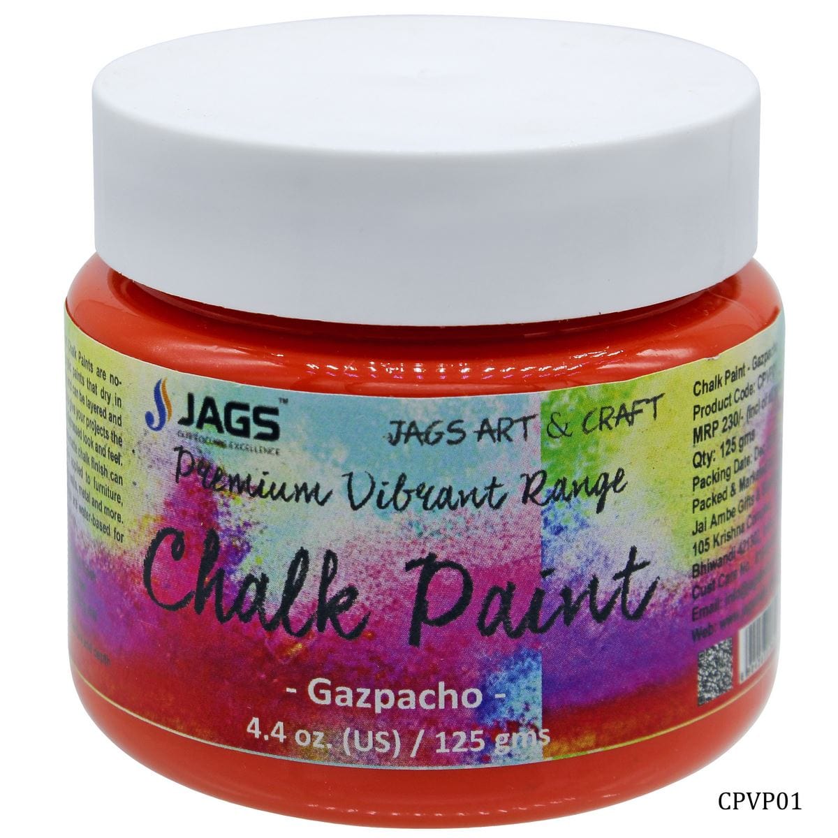 jags-mumbai Chalk Paint Chalk Paint Vibrant Premium Gazpacho 125ML CPVP01