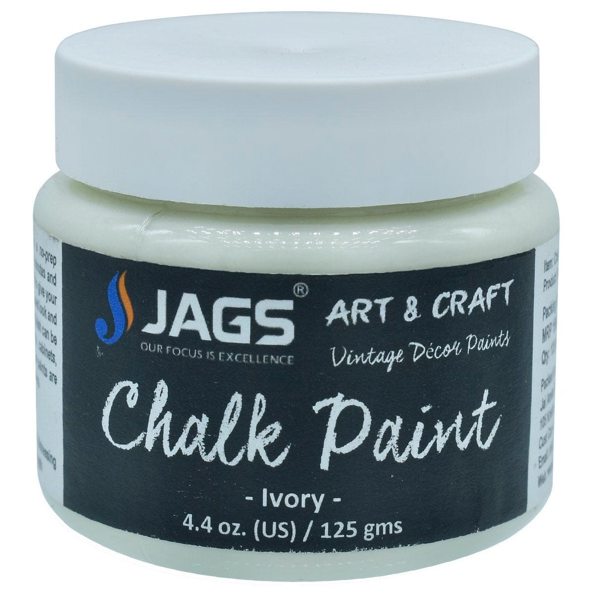 jags-mumbai Chalk Paint Jags Art Chalk Paint Ivory 4.4 Oz 125ML JACP18