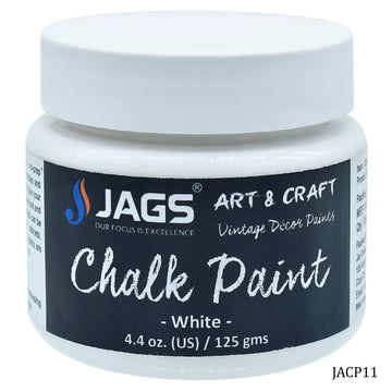 jags-mumbai Chalk Paint Jags Art Chalk Paint White 4.4 Oz 125ML JACP11