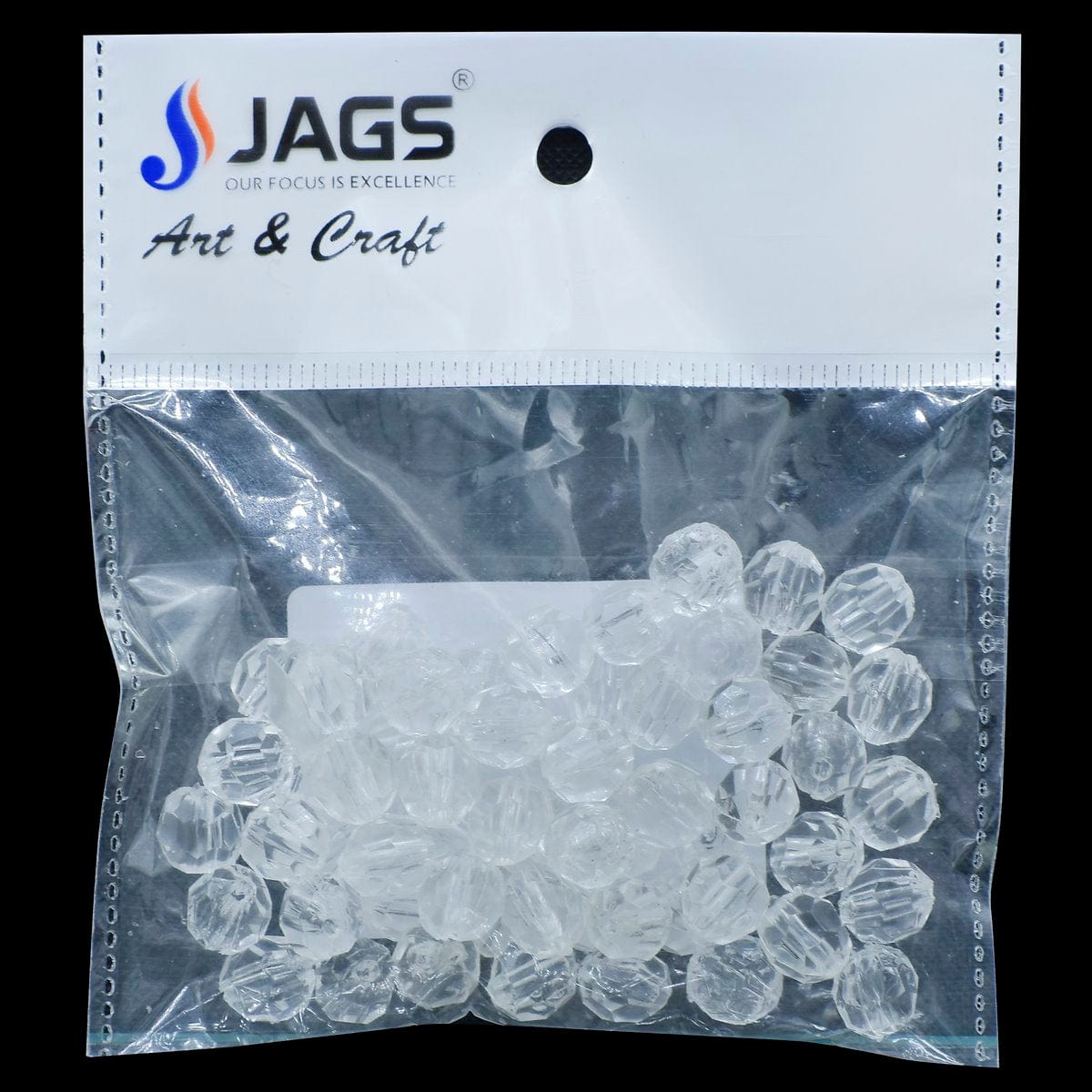 jags-mumbai Craft Accessories Jags Craft Crystal Beads 25gm 10MM JCCB02