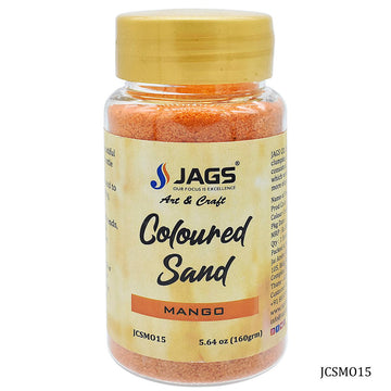 jags-mumbai Craft Sand & Stones Jags Coloured Sand 160Gms Mango No.15 - Add a Bold and Bright Touch to Your Crafts and Decor