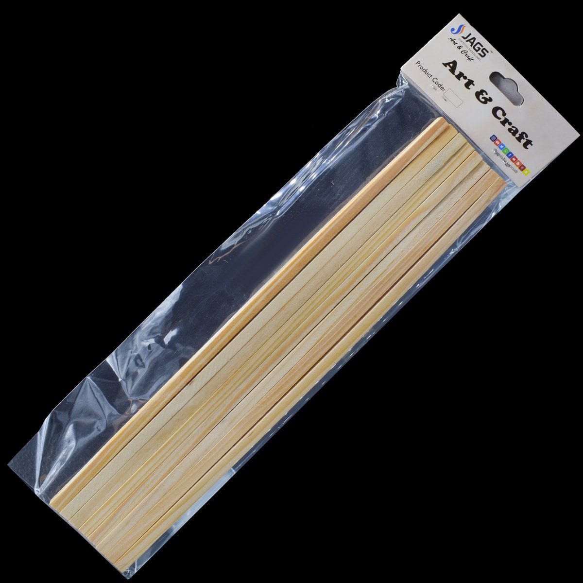 jags-mumbai Craft Sticks Wooden sticks - 4 inch - pack of 8 sticks