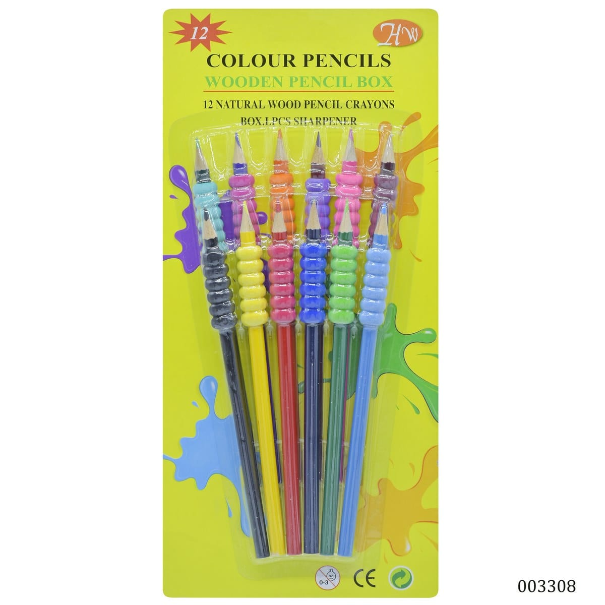 jags-mumbai Drawing color and more Colour Pencils With Grip Set Of 12Pcs