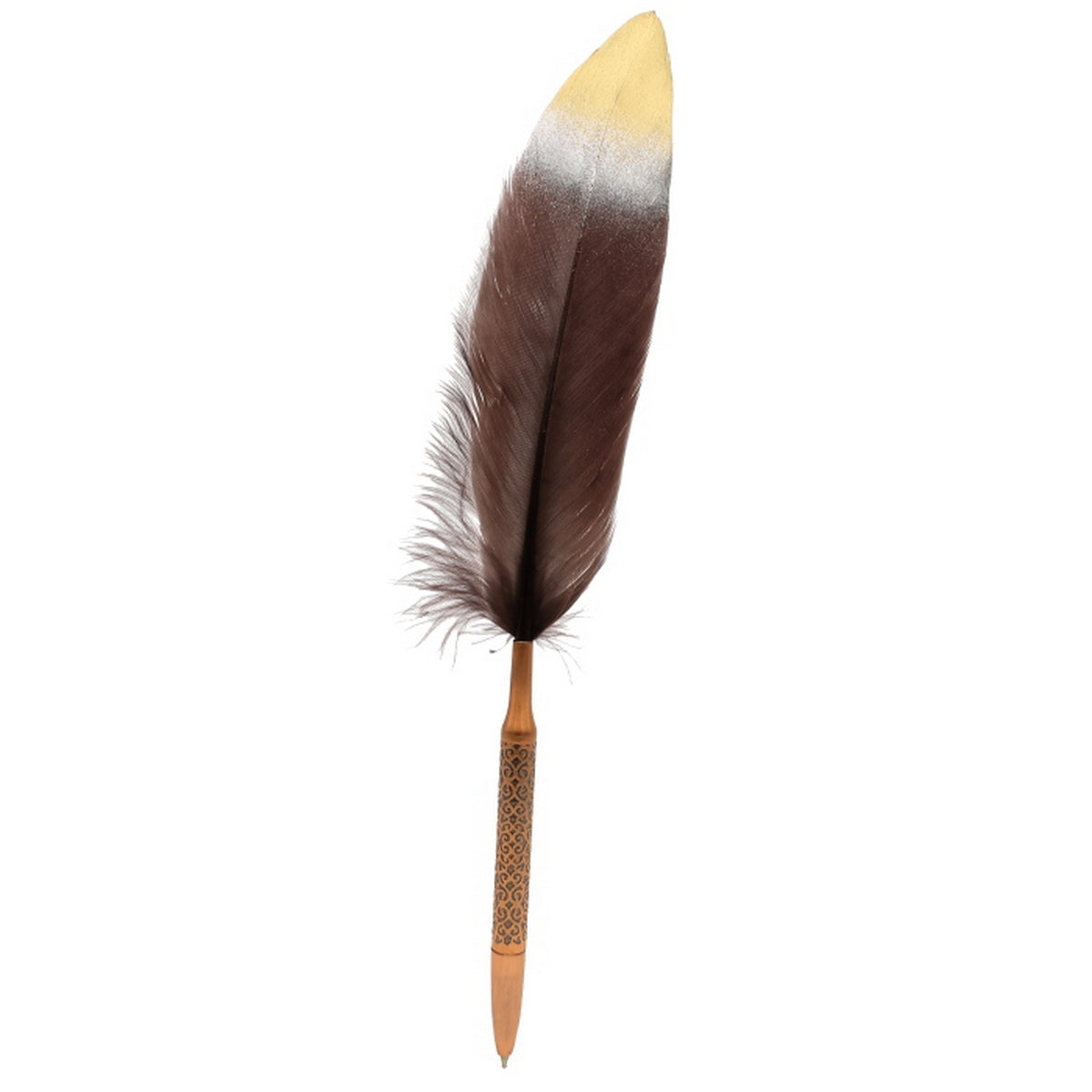 jags-mumbai Feather Pens Feather Ball Pen Copper Colour Body Design