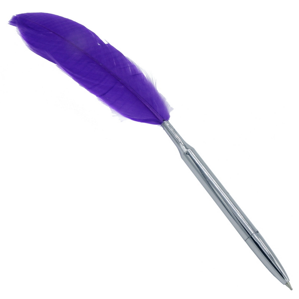 jags-mumbai Feather Pens Feather Ball Pen Steel Finis Plain Body