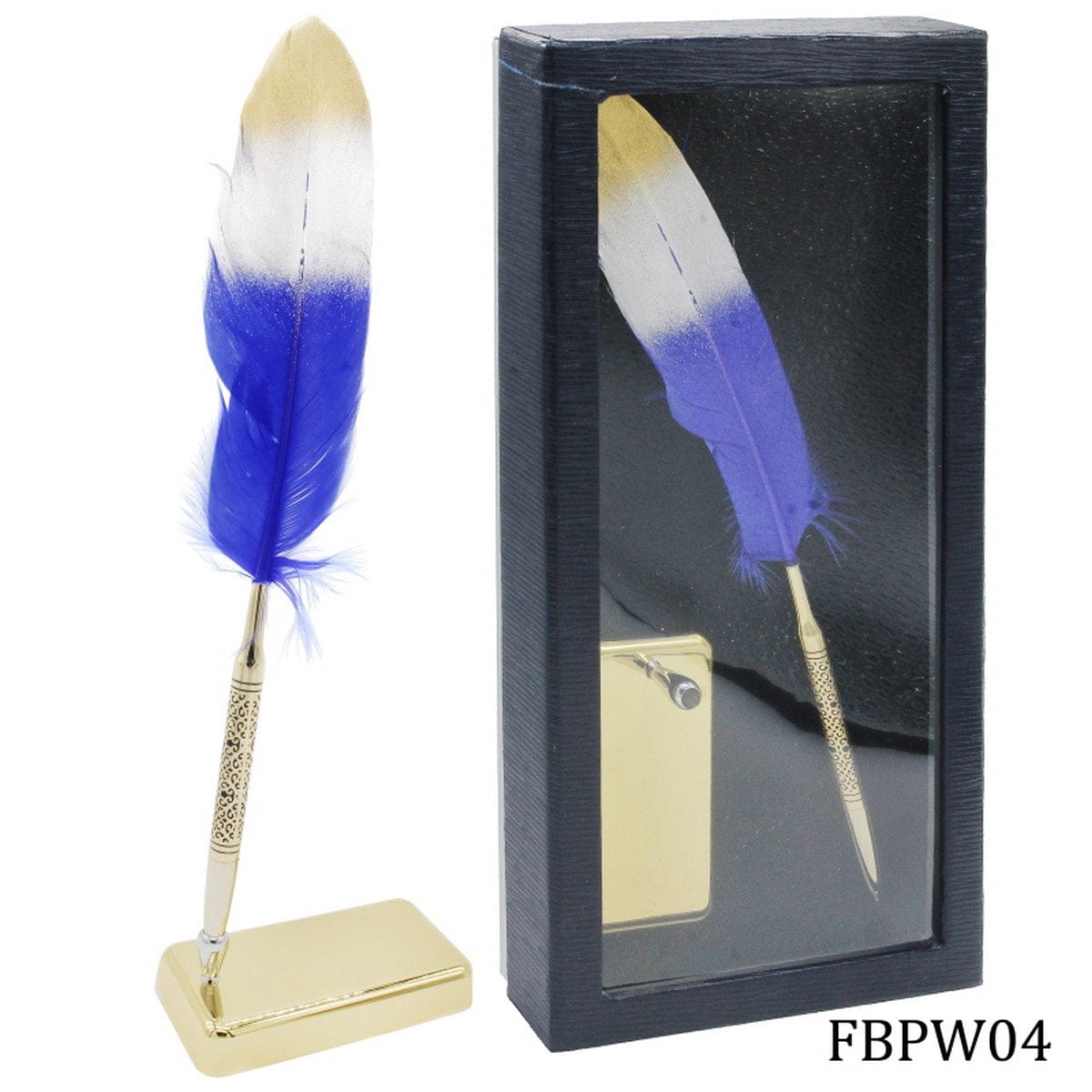 jags-mumbai Feather Pens Feather Ball Pen With Gold Stand & Gift Box