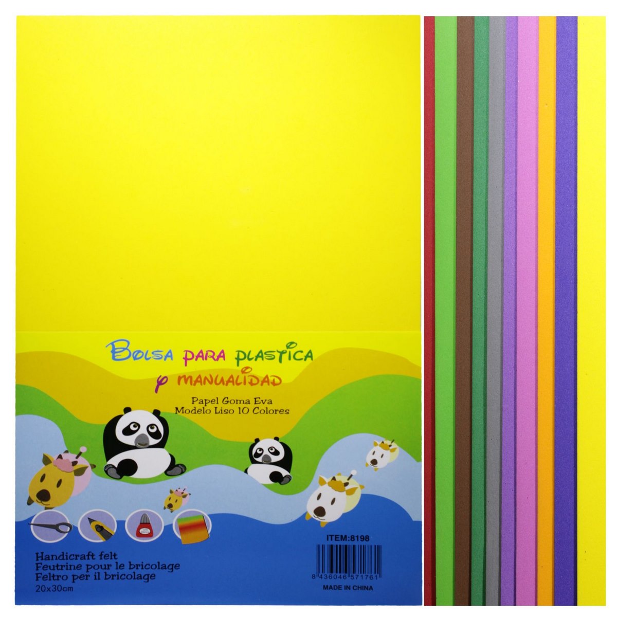jags-mumbai Foam, Mount,Cork Sheet Colorful foam A4 sheets for hobby crafts and DIY- contain 10 unit