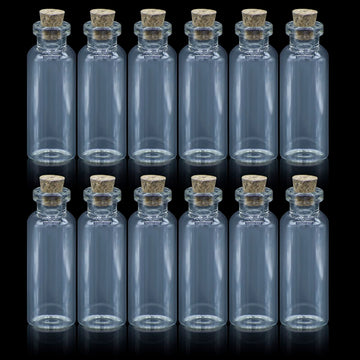 jags-mumbai Glass Messages Bottle Glass Messages Bottle 12 Pcs Set 18*50 50MM GMB18X50